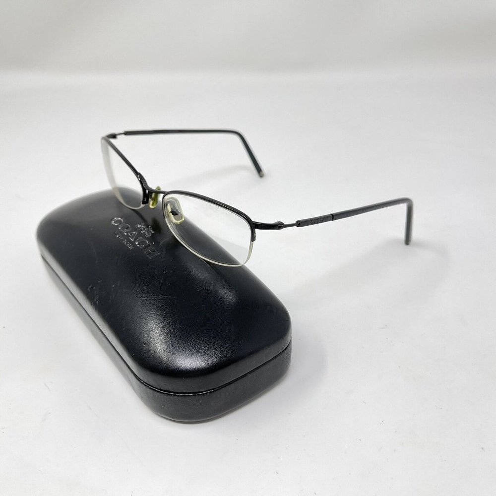 COACH  HANNAH Eyeglasses Frame Half Rimless 50 [] 17-135 Black - Picture 2 of 11